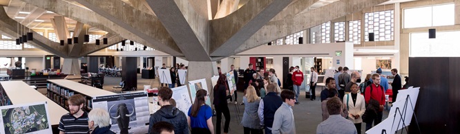 photo of students in library