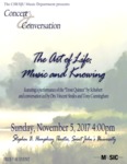 The Art of Life: Music and Knowing Concert and Conversation