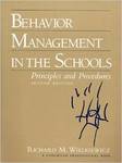 Behavior Management in the Schools : Principles and Procedures